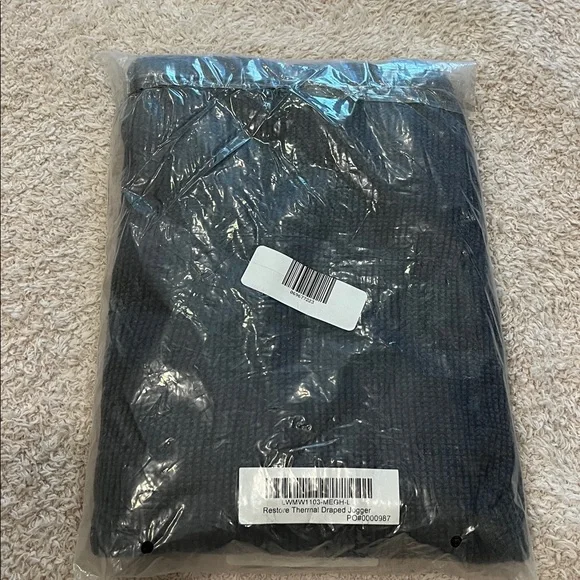 NEW LUNYA Restore Thermal Draped Jogger Mercurial Grey Heather Size Large - Picture 3 of 4